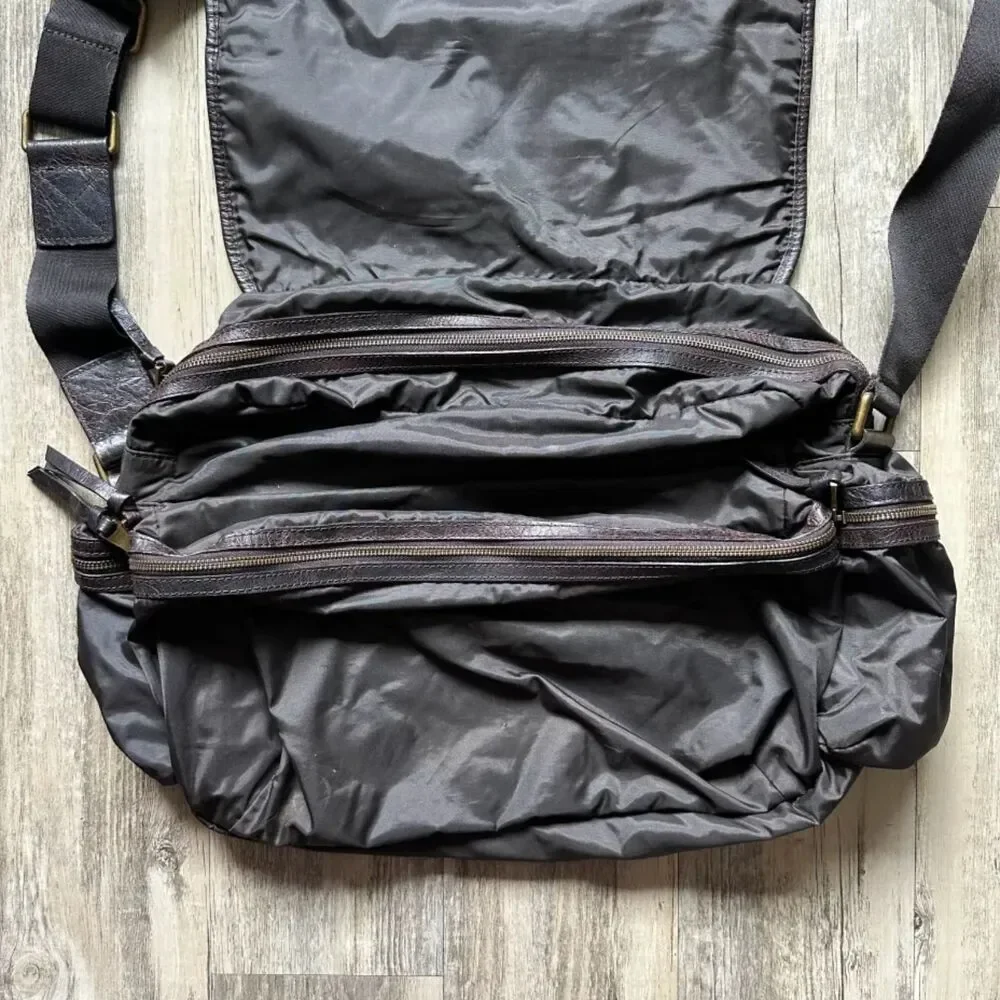 Vintage Dolce Gabbana D&G Brown Leather Messenger Bag